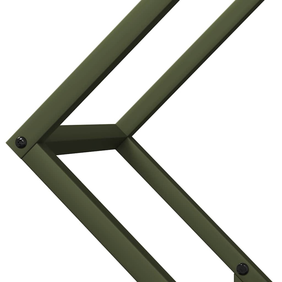 vidaXL Ράφι για καυσόξυλα Ελαιοπράσινο 60x25x60cm Ατσάλι ψυχρής έλασης