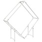 vidaXL Ράφι για καυσόξυλα Λευκό 100x25x100 cm Ατσάλι ψυχρής έλασης