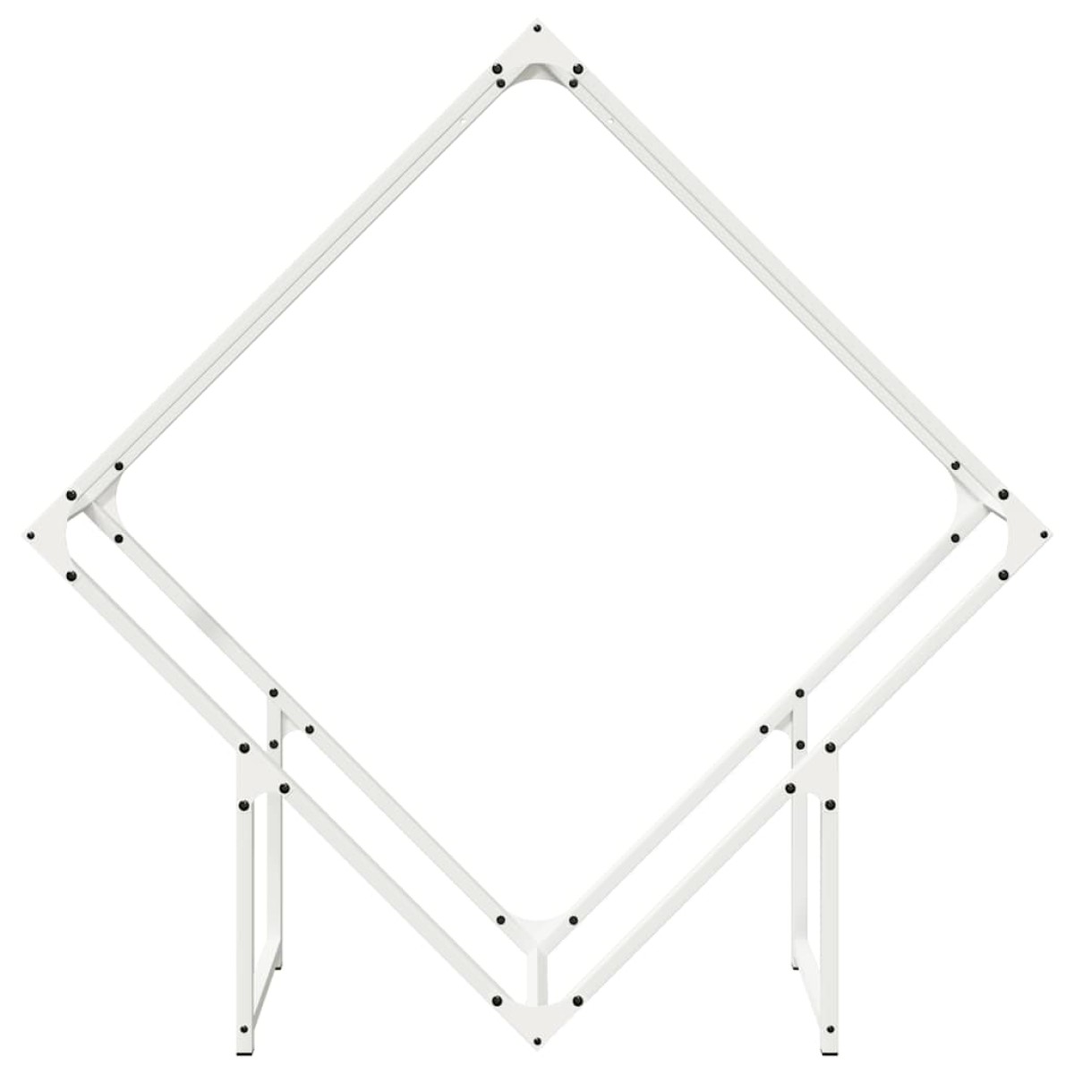 vidaXL Ράφι για καυσόξυλα Λευκό 100x25x100 cm Ατσάλι ψυχρής έλασης