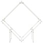 vidaXL Ράφι για καυσόξυλα Λευκό 100x25x100 cm Ατσάλι ψυχρής έλασης