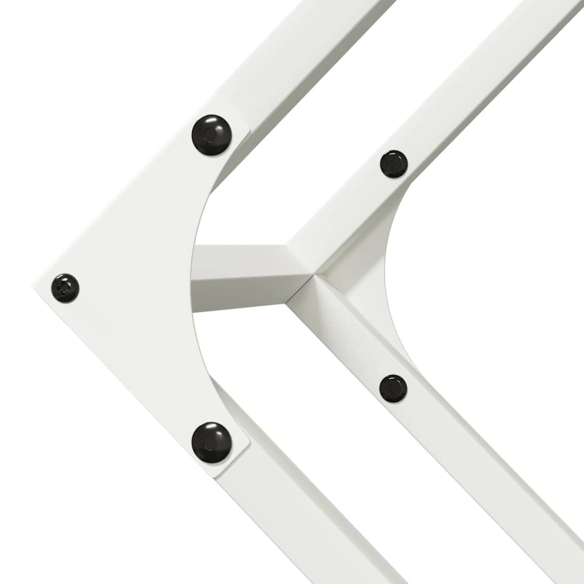 vidaXL Ράφι για καυσόξυλα Λευκό 100x25x100 cm Ατσάλι ψυχρής έλασης