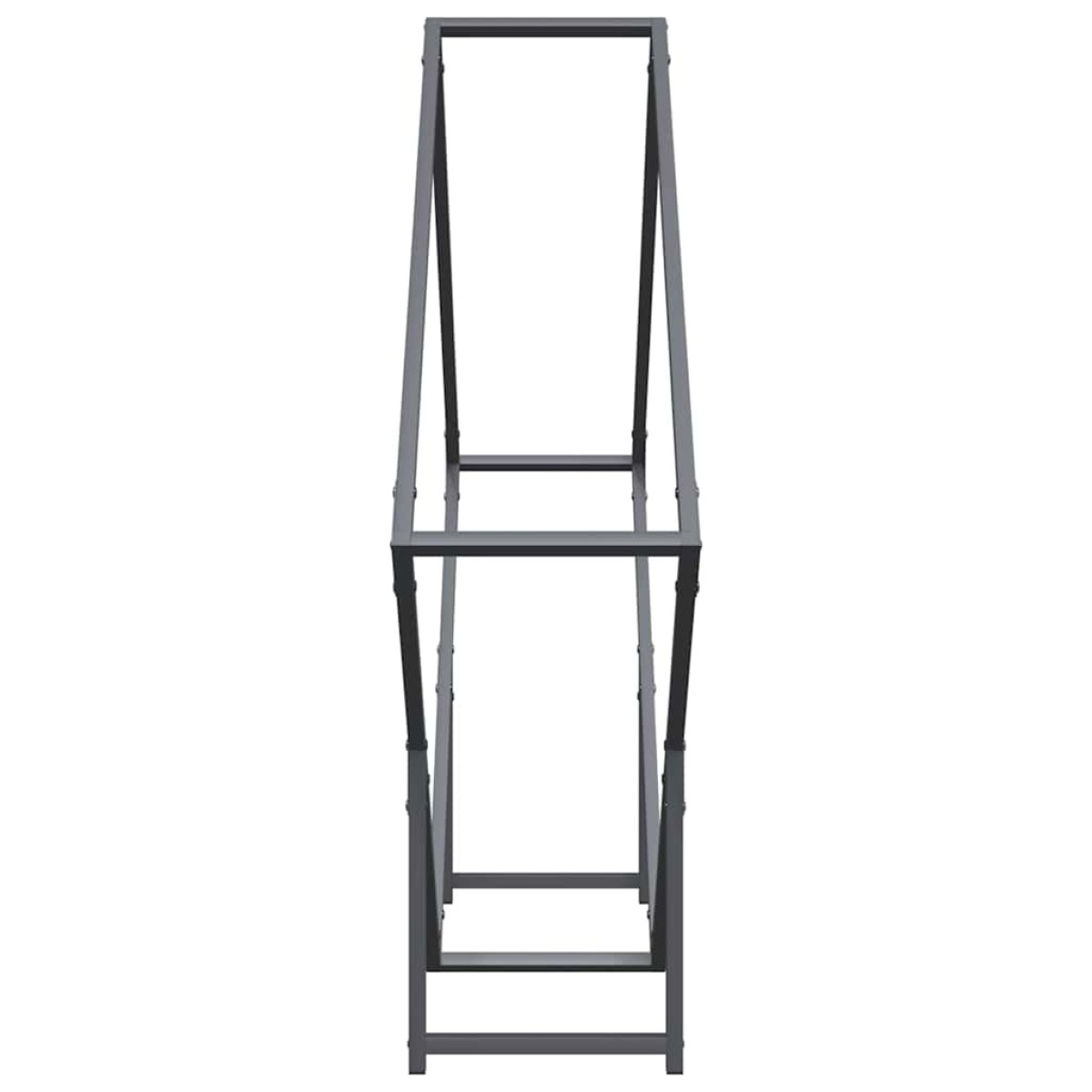 vidaXL Ράφι για καυσόξυλα Ανθρακί 100x25x100 cm Ατσάλι ψυχρής έλασης