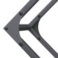 vidaXL Ράφι για καυσόξυλα Ανθρακί 100x25x100 cm Ατσάλι ψυχρής έλασης