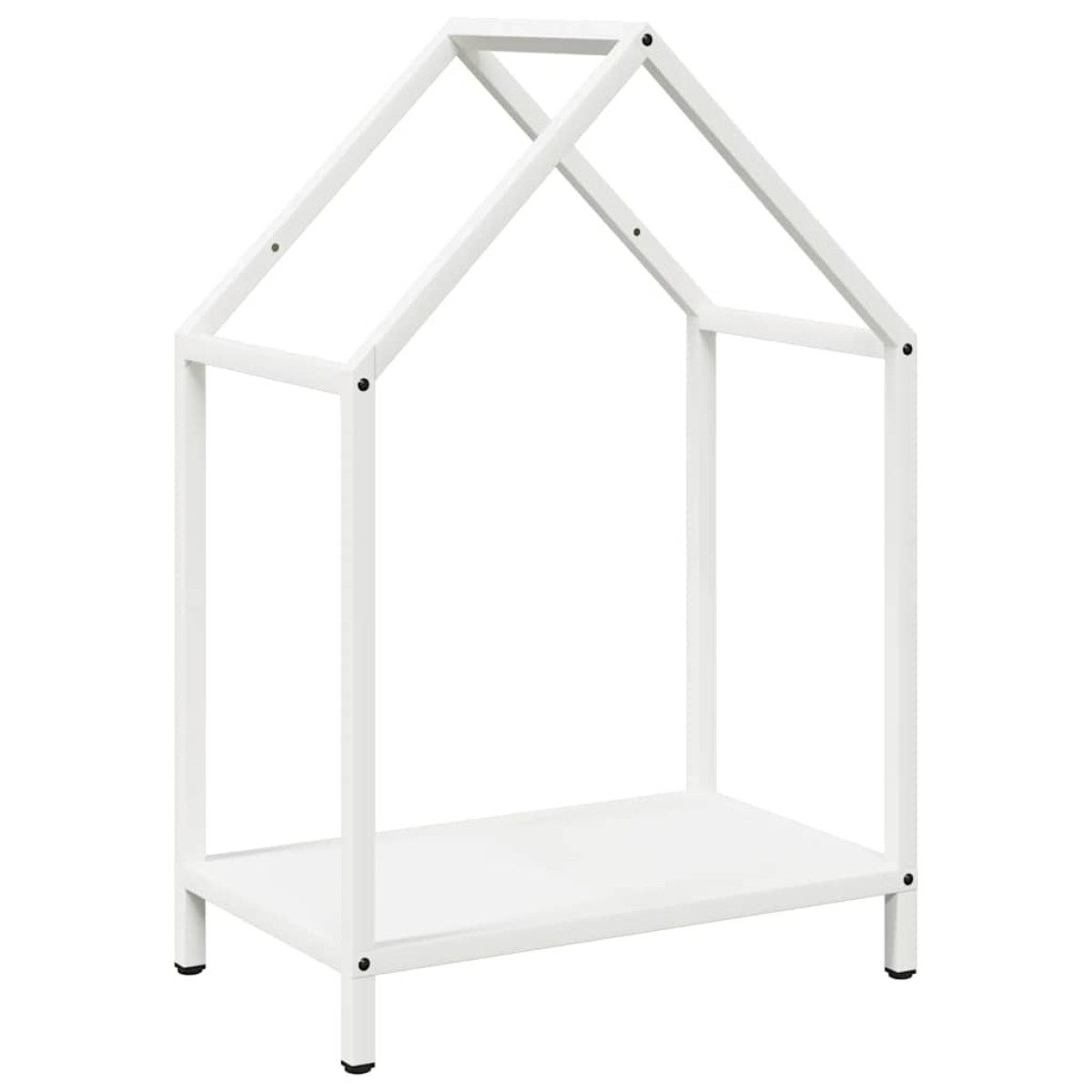 vidaXL Ράφι για καυσόξυλα Λευκό 40x25x60 εκ. Ατσάλι ψυχρής έλασης