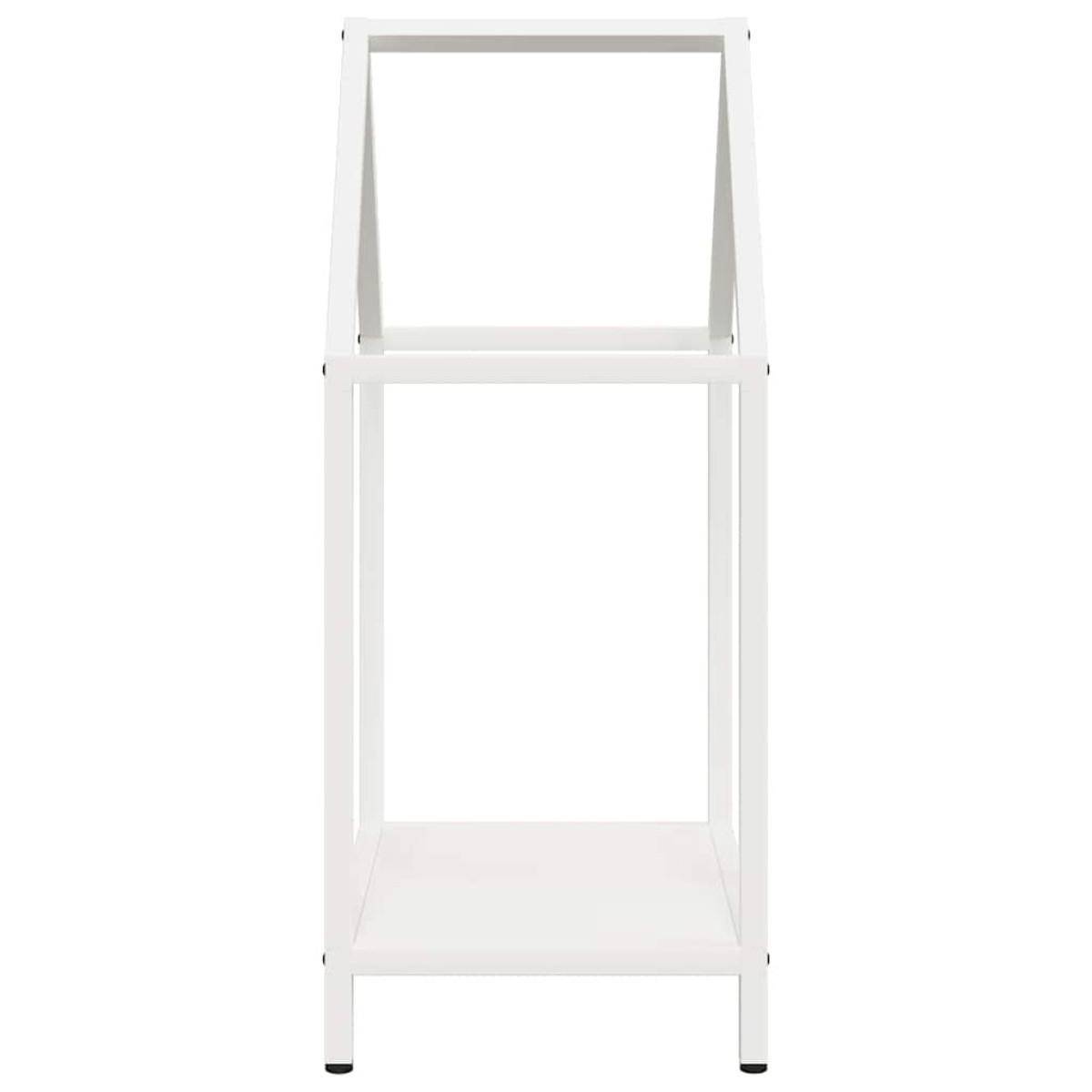 vidaXL Ράφι για καυσόξυλα Λευκό 40x25x60 εκ. Ατσάλι ψυχρής έλασης