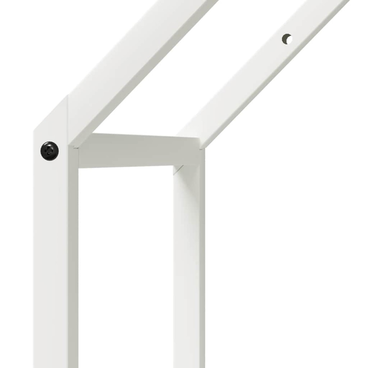 vidaXL Ράφι για καυσόξυλα Λευκό 40x25x60 εκ. Ατσάλι ψυχρής έλασης