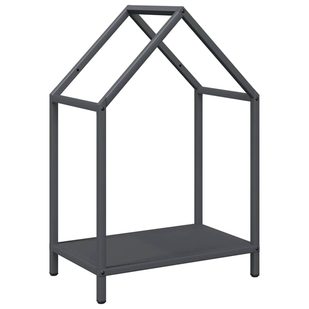 vidaXL Ράφι για καυσόξυλα Ανθρακί 40x25x60 εκ. Ατσάλι ψυχρής έλασης