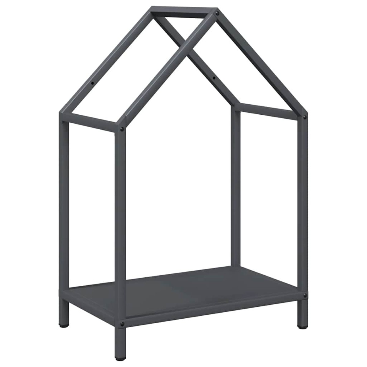 vidaXL Ράφι για καυσόξυλα Ανθρακί 40x25x60 εκ. Ατσάλι ψυχρής έλασης
