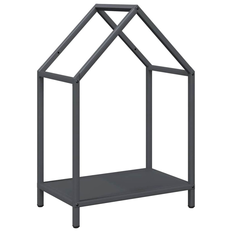 vidaXL Ράφι για καυσόξυλα Ανθρακί 40x25x60 εκ. Ατσάλι ψυχρής έλασης