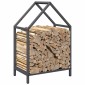 vidaXL Ράφι για καυσόξυλα Ανθρακί 40x25x60 εκ. Ατσάλι ψυχρής έλασης
