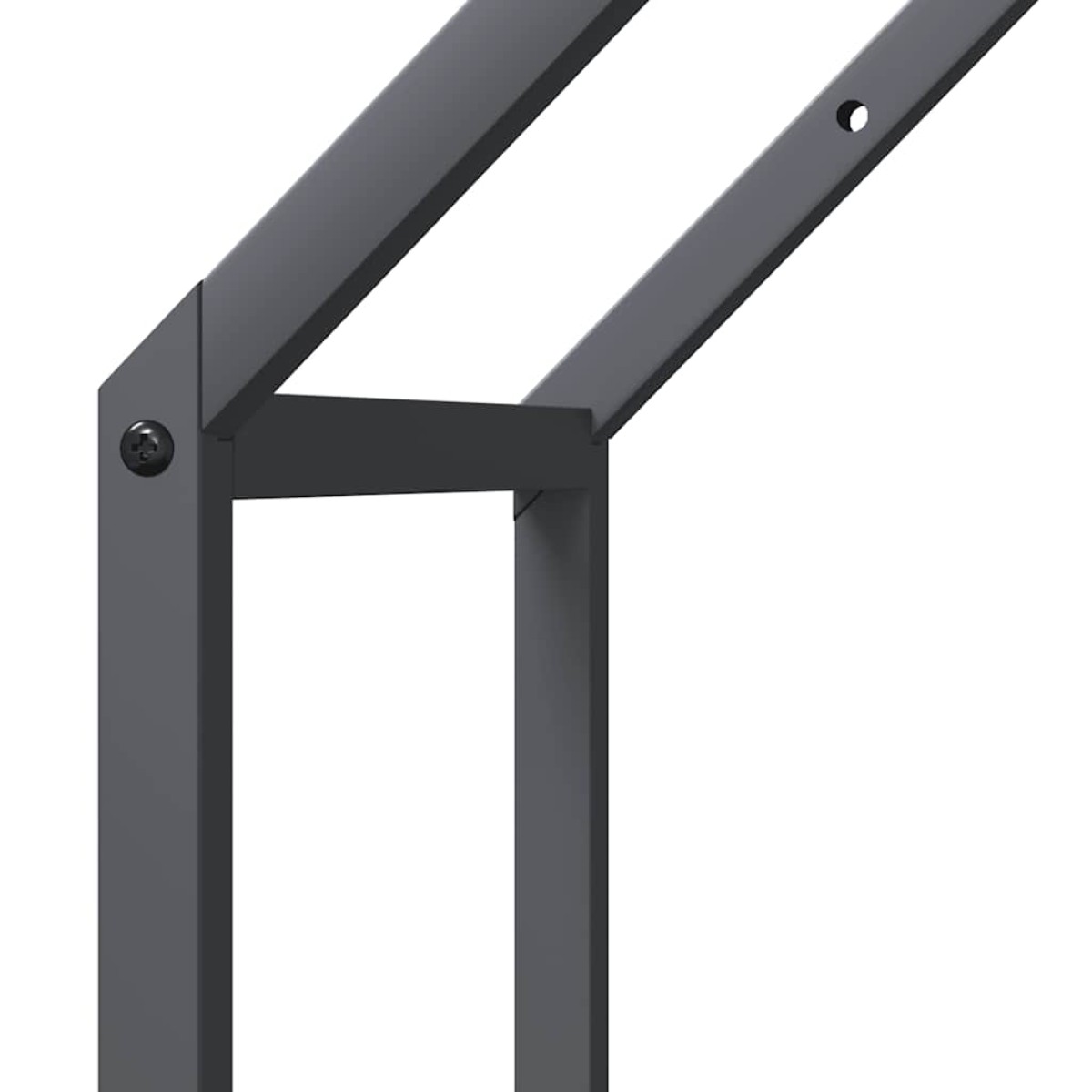 vidaXL Ράφι για καυσόξυλα Ανθρακί 40x25x60 εκ. Ατσάλι ψυχρής έλασης