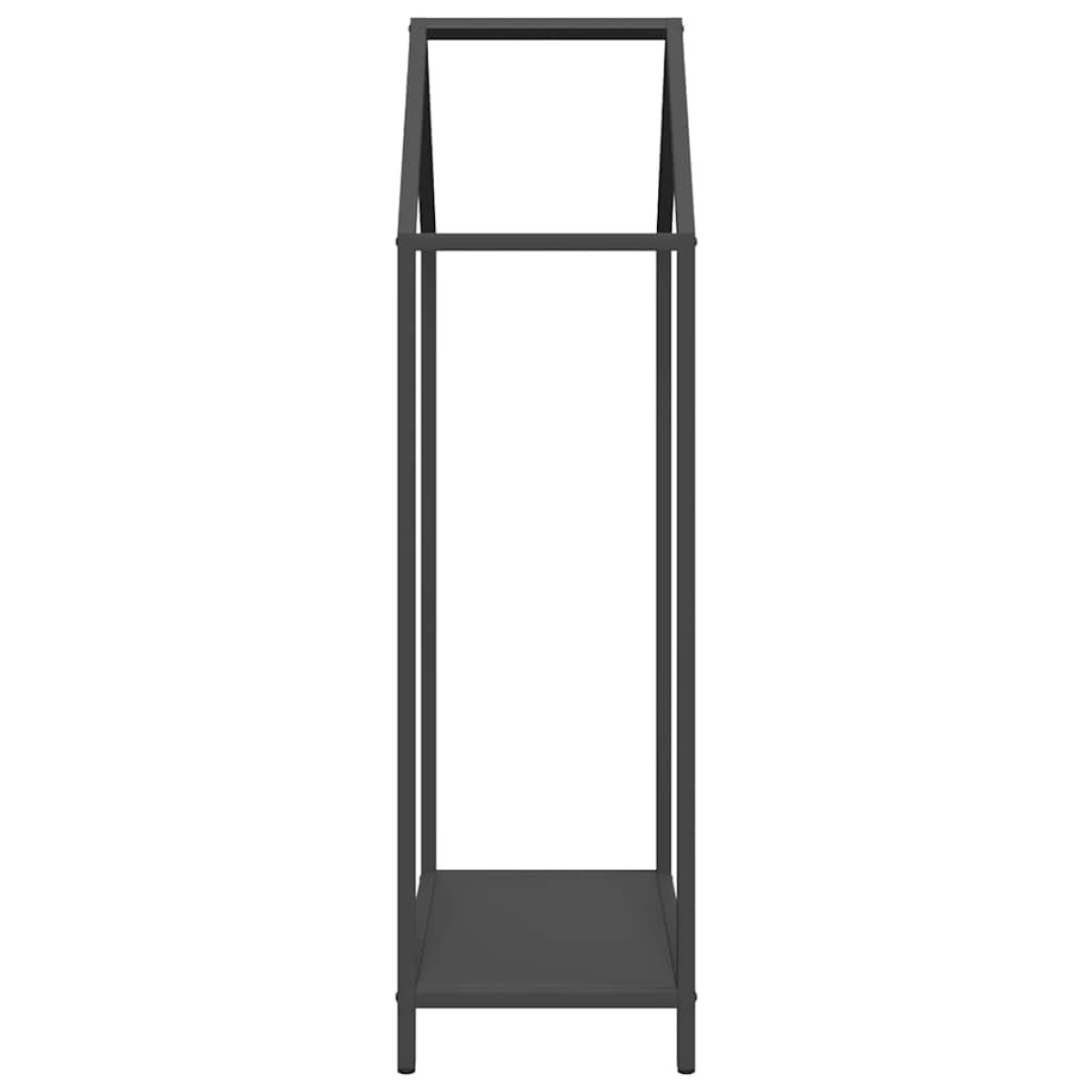 vidaXL Ράφι για καυσόξυλα Μαύρο 40x25x90 εκ. Ατσάλι ψυχρής έλασης