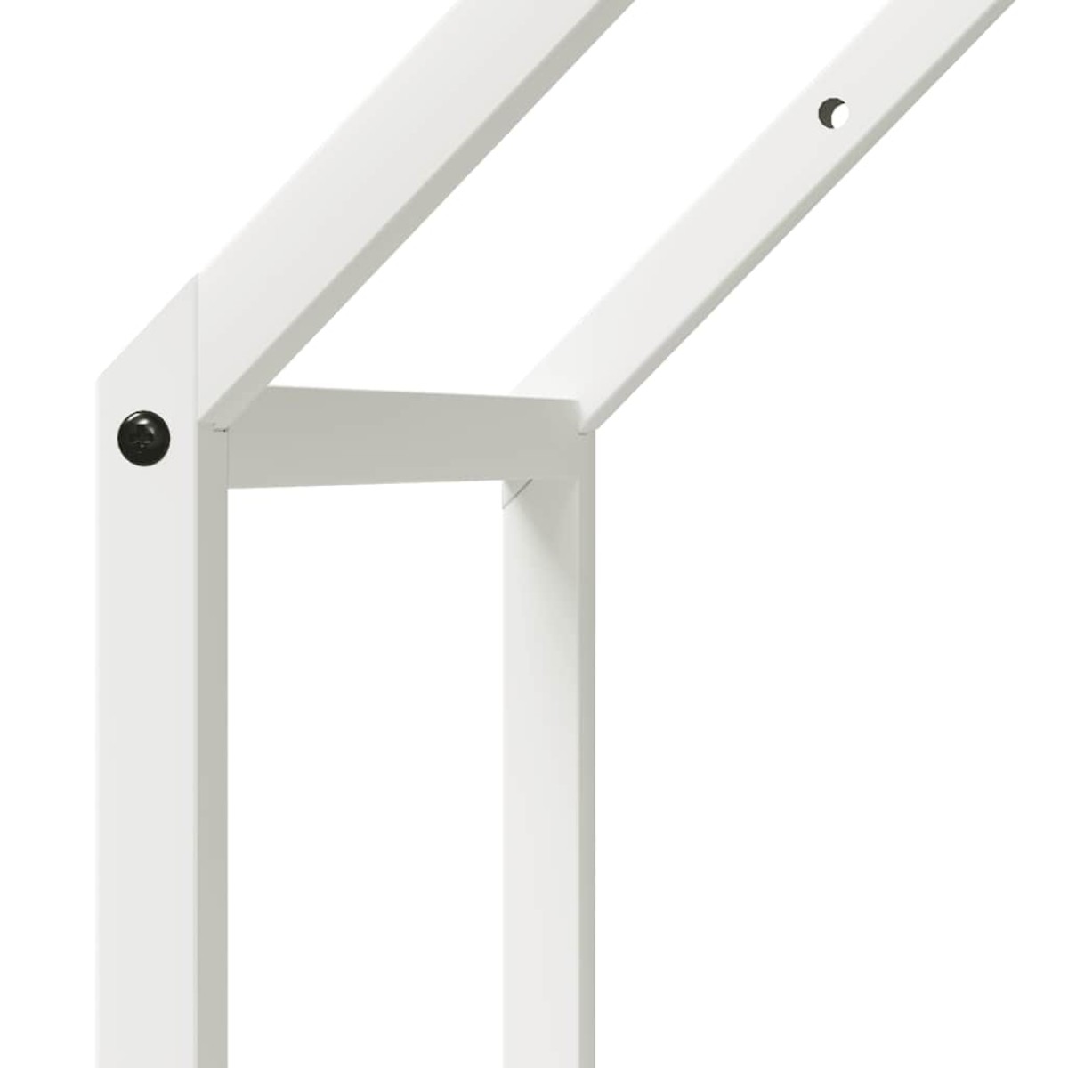 vidaXL Ράφι για καυσόξυλα Λευκό 40x25x90 εκ. Ατσάλι ψυχρής έλασης