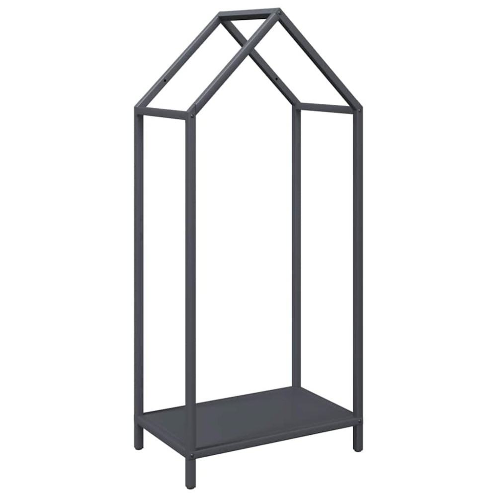 vidaXL Ράφι για καυσόξυλα Ανθρακί 40x25x90 εκ. Ατσάλι ψυχρής έλασης