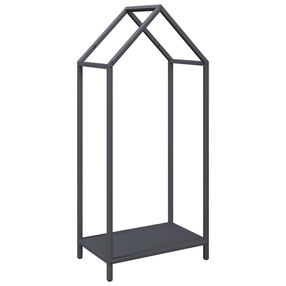 vidaXL Ράφι για καυσόξυλα Ανθρακί 40x25x90 εκ. Ατσάλι ψυχρής έλασης