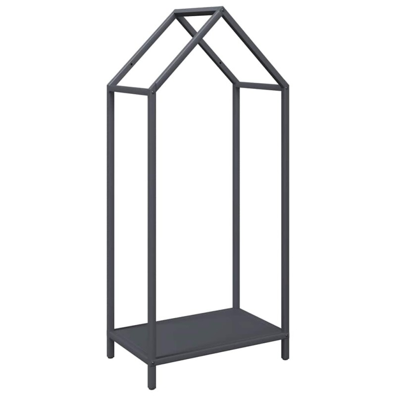 vidaXL Ράφι για καυσόξυλα Ανθρακί 40x25x90 εκ. Ατσάλι ψυχρής έλασης