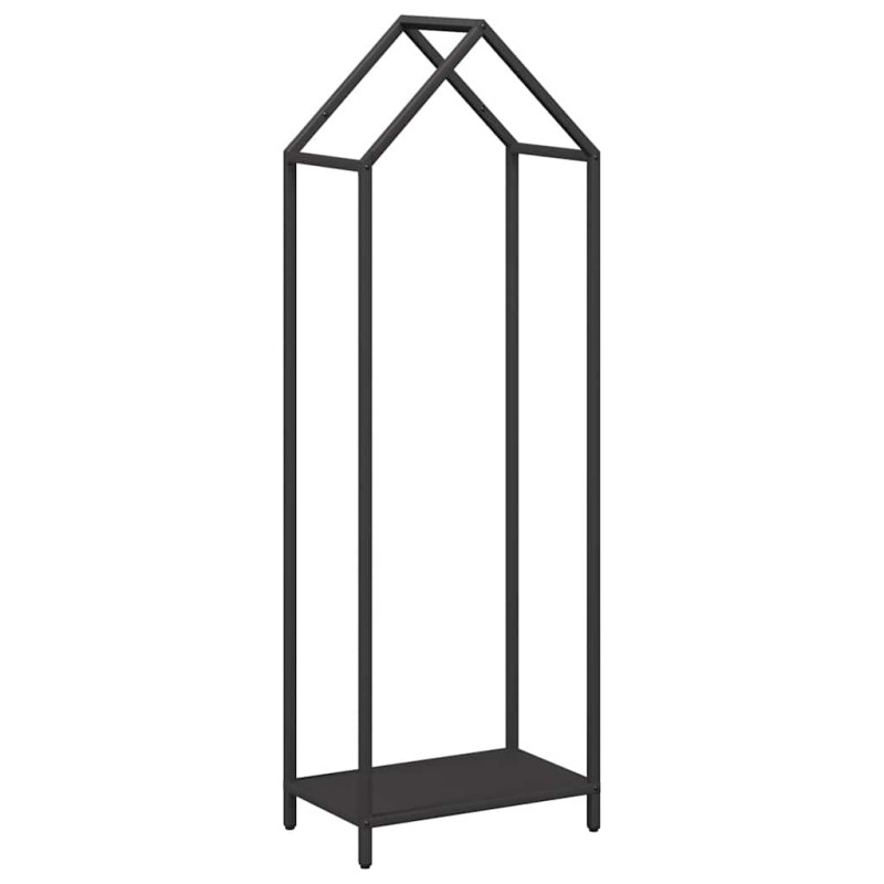 vidaXL Ράφι για καυσόξυλα Μαύρο 40x25x120 cm Ατσάλι ψυχρής έλασης