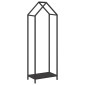 vidaXL Ράφι για καυσόξυλα Μαύρο 40x25x120 cm Ατσάλι ψυχρής έλασης