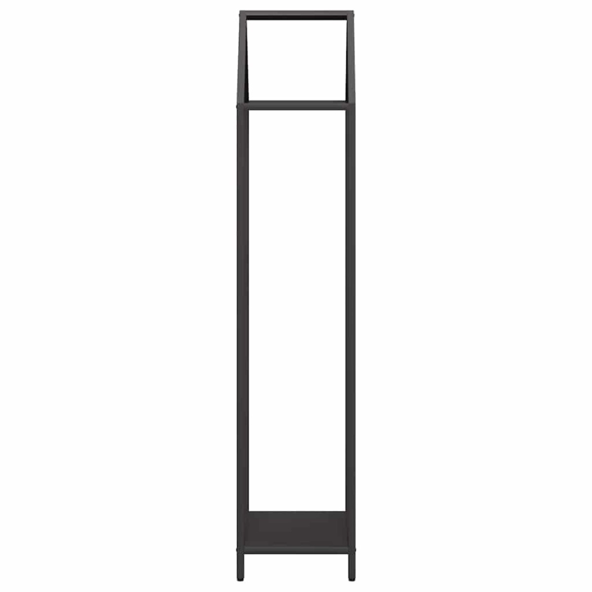 vidaXL Ράφι για καυσόξυλα Μαύρο 40x25x120 cm Ατσάλι ψυχρής έλασης