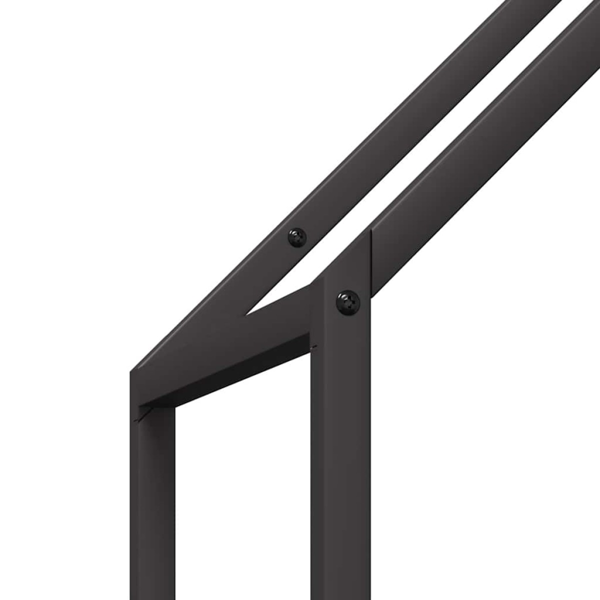 vidaXL Ράφι για καυσόξυλα Μαύρο 40x25x120 cm Ατσάλι ψυχρής έλασης
