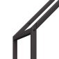 vidaXL Ράφι για καυσόξυλα Μαύρο 40x25x120 cm Ατσάλι ψυχρής έλασης