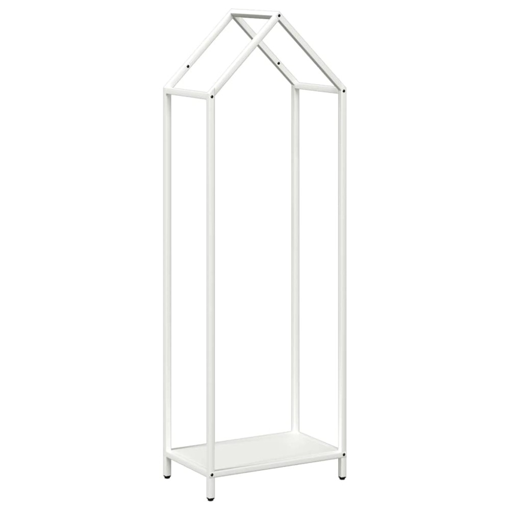vidaXL Ράφι για καυσόξυλα Λευκό 40x25x120 cm Ατσάλι ψυχρής έλασης