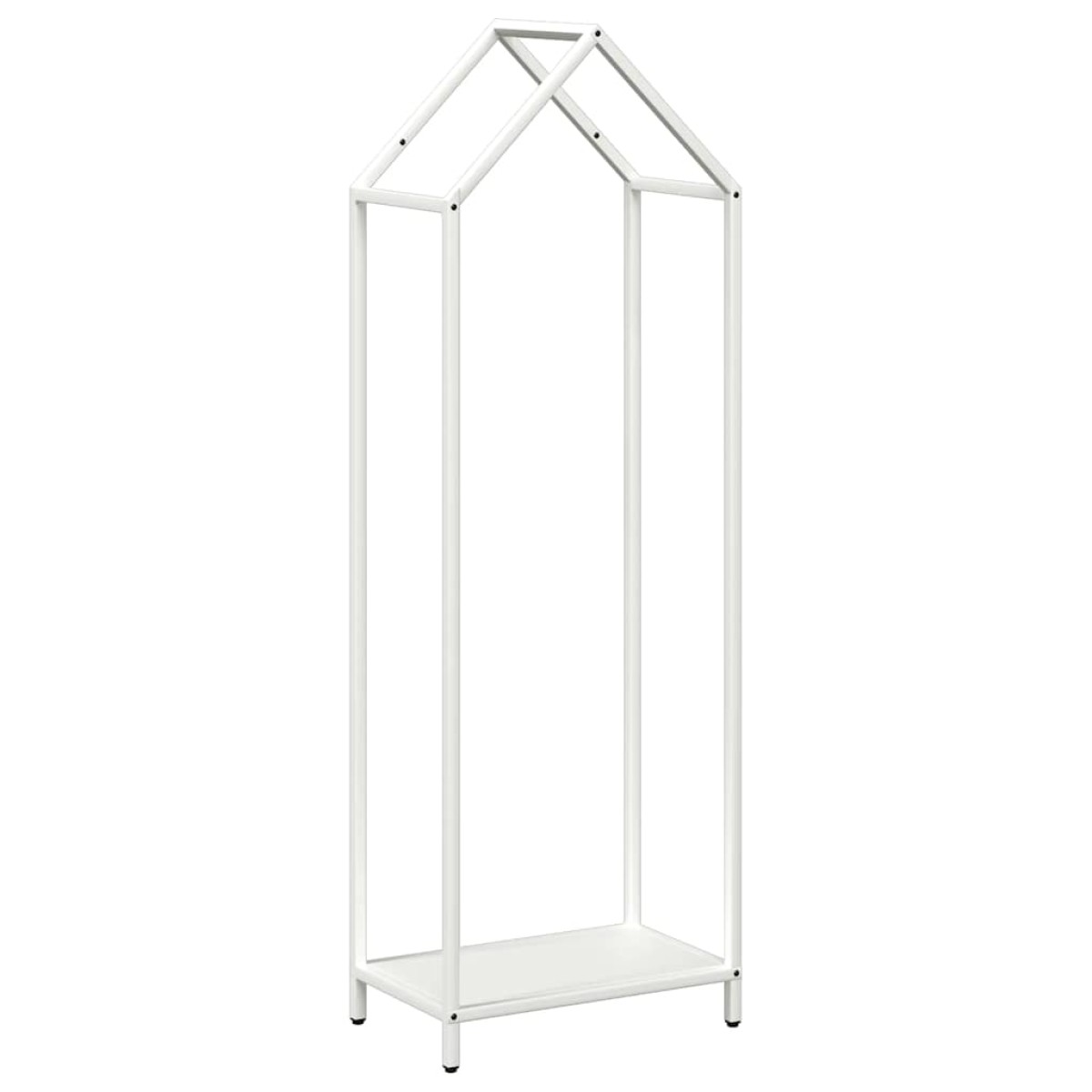 vidaXL Ράφι για καυσόξυλα Λευκό 40x25x120 cm Ατσάλι ψυχρής έλασης