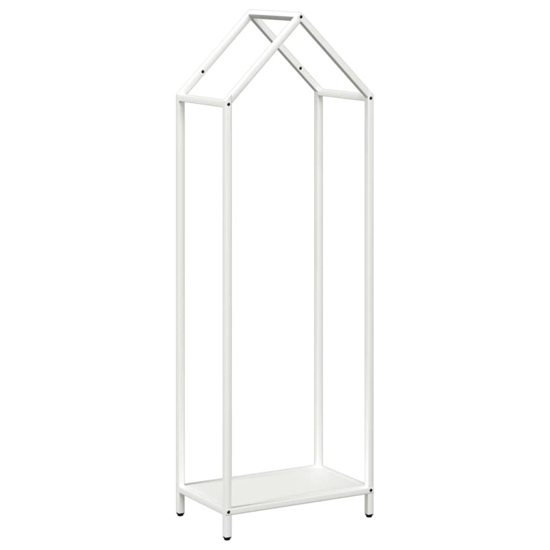 vidaXL Ράφι για καυσόξυλα Λευκό 40x25x120 cm Ατσάλι ψυχρής έλασης