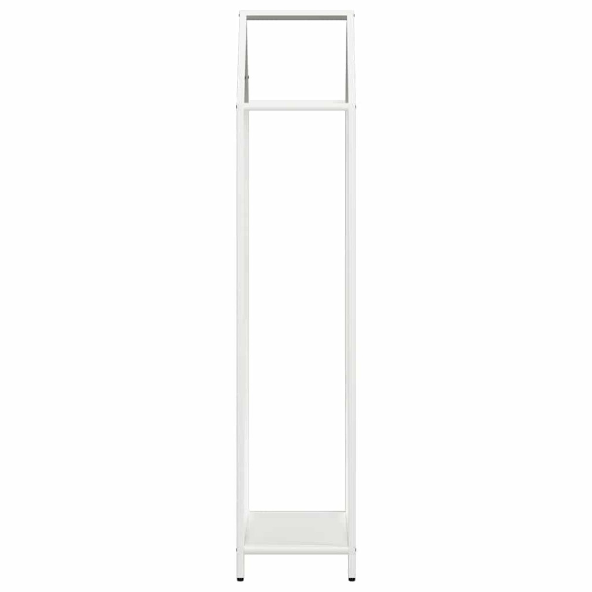 vidaXL Ράφι για καυσόξυλα Λευκό 40x25x120 cm Ατσάλι ψυχρής έλασης