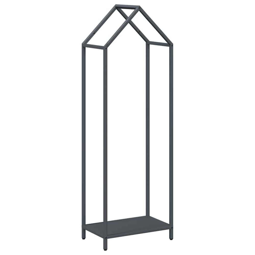vidaXL Ράφι για καυσόξυλα Ανθρακί 40x25x120 cm Ατσάλι ψυχρής έλασης