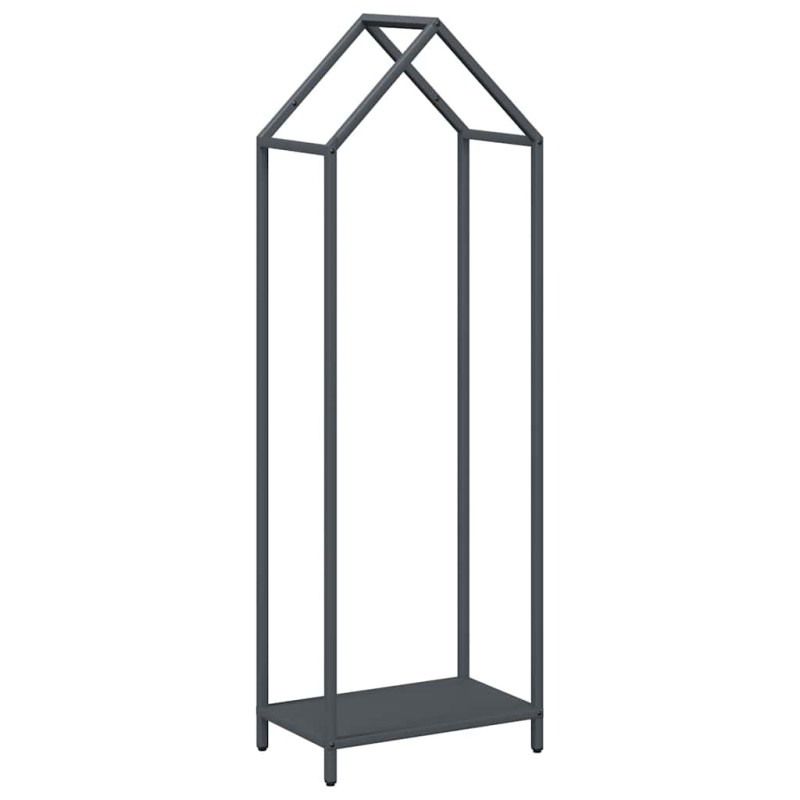 vidaXL Ράφι για καυσόξυλα Ανθρακί 40x25x120 cm Ατσάλι ψυχρής έλασης