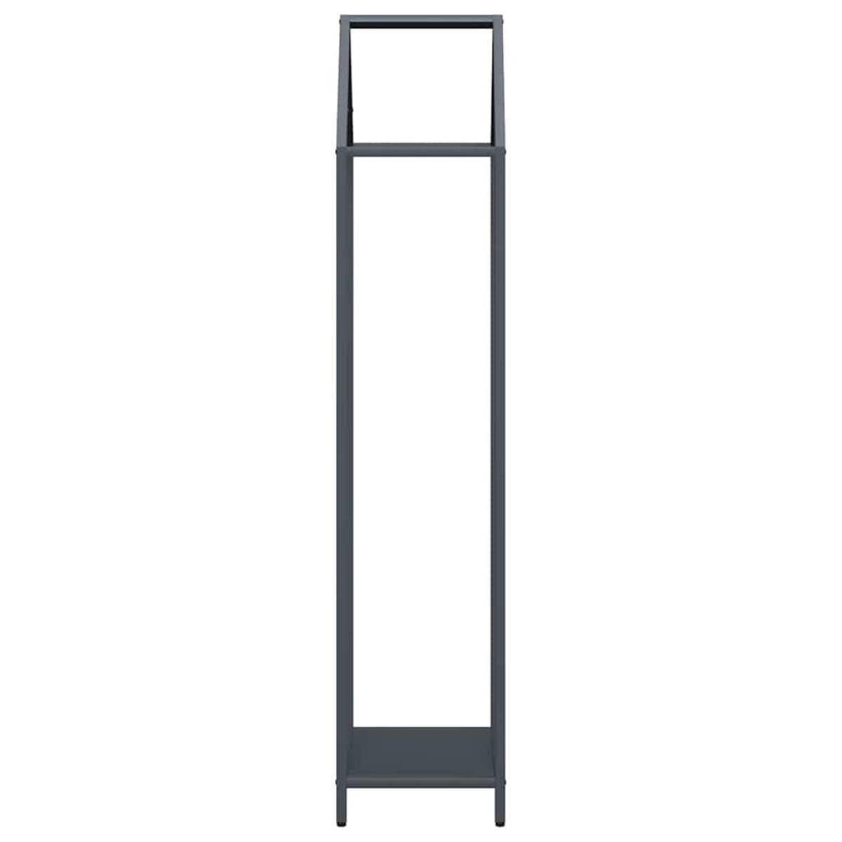 vidaXL Ράφι για καυσόξυλα Ανθρακί 40x25x120 cm Ατσάλι ψυχρής έλασης