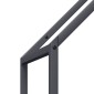 vidaXL Ράφι για καυσόξυλα Ανθρακί 40x25x120 cm Ατσάλι ψυχρής έλασης