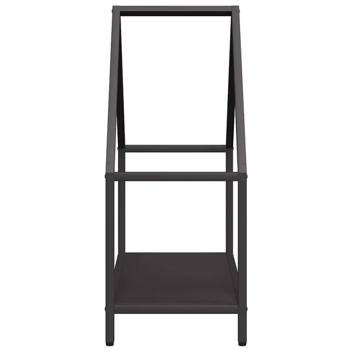 vidaXL Ράφι για καυσόξυλα Μαύρο 60x25x60 cm Ατσάλι ψυχρής έλασης