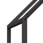 vidaXL Ράφι για καυσόξυλα Μαύρο 60x25x60 cm Ατσάλι ψυχρής έλασης