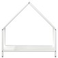 vidaXL Ράφι για καυσόξυλα Λευκό 60x25x60 cm Ατσάλι ψυχρής έλασης