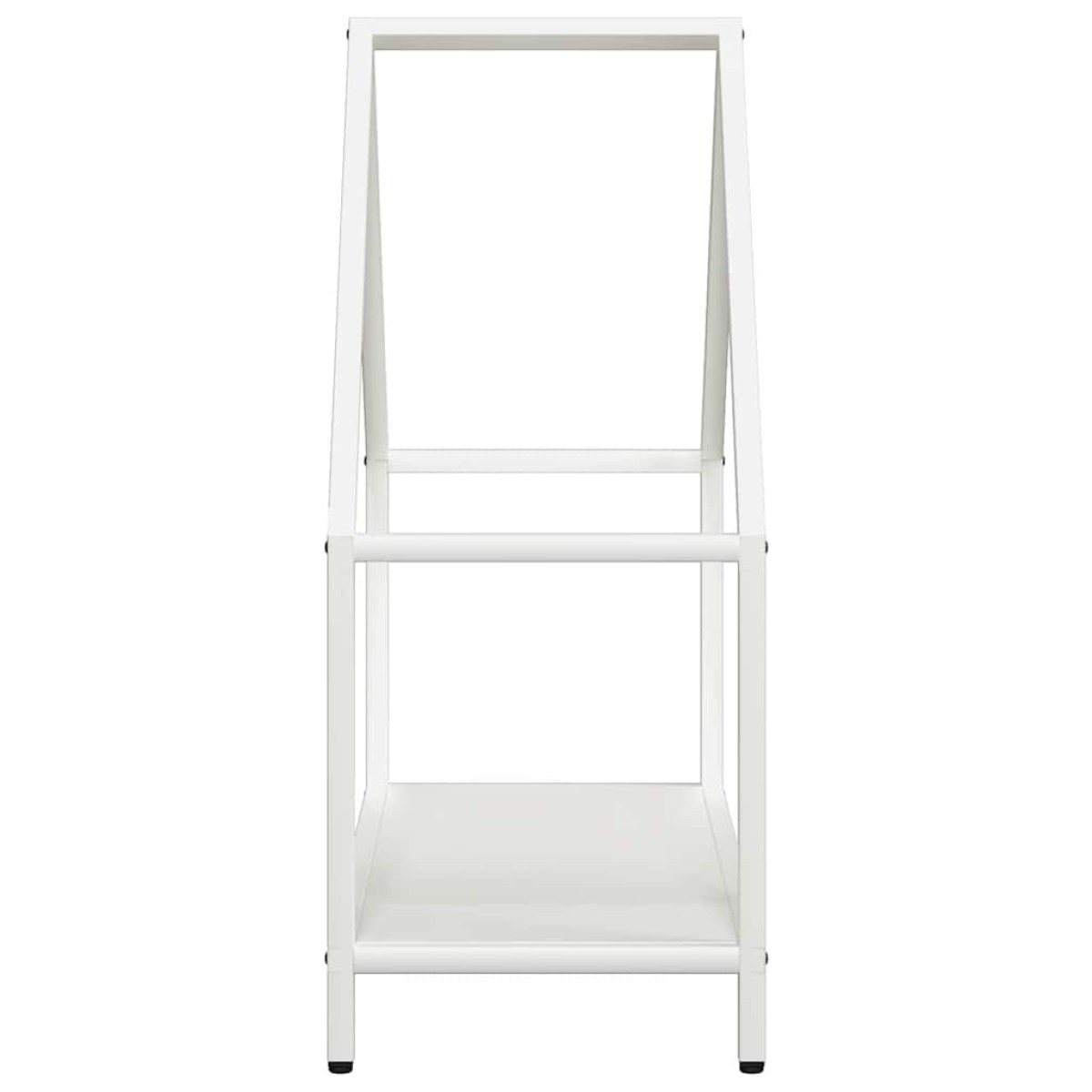 vidaXL Ράφι για καυσόξυλα Λευκό 60x25x60 cm Ατσάλι ψυχρής έλασης