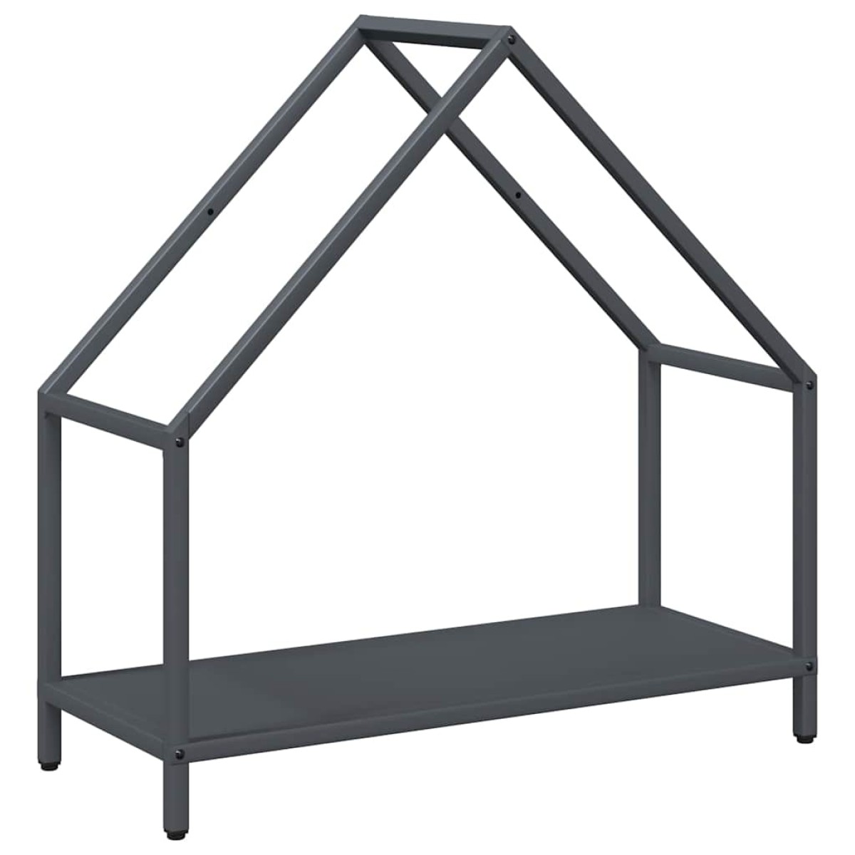 vidaXL Ράφι για καυσόξυλα Ανθρακί 60x25x60 cm Ατσάλι ψυχρής έλασης