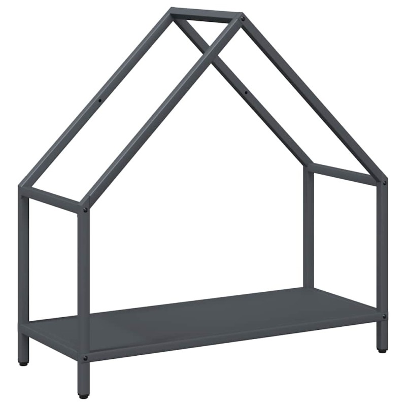 vidaXL Ράφι για καυσόξυλα Ανθρακί 60x25x60 cm Ατσάλι ψυχρής έλασης