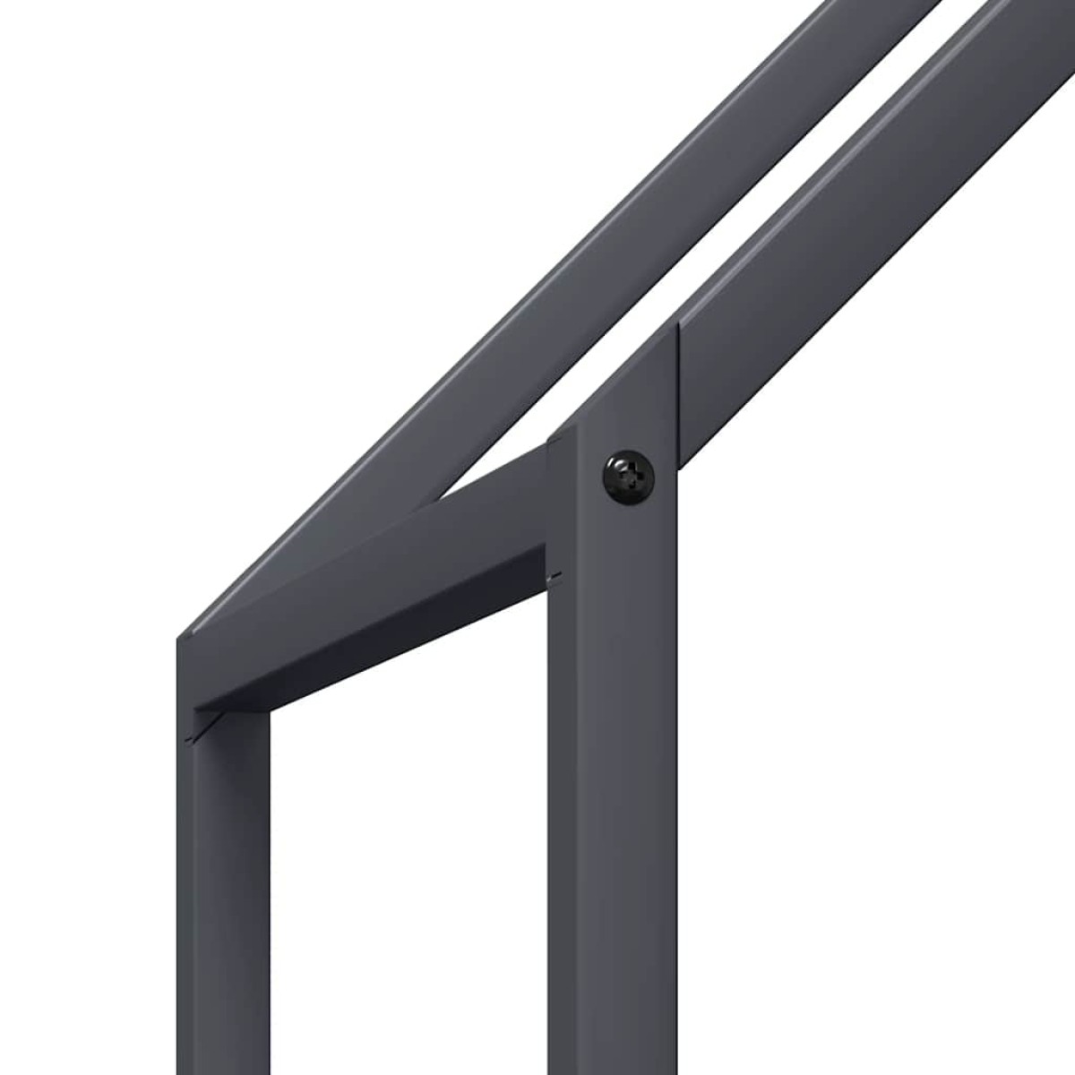 vidaXL Ράφι για καυσόξυλα Ανθρακί 60x25x60 cm Ατσάλι ψυχρής έλασης