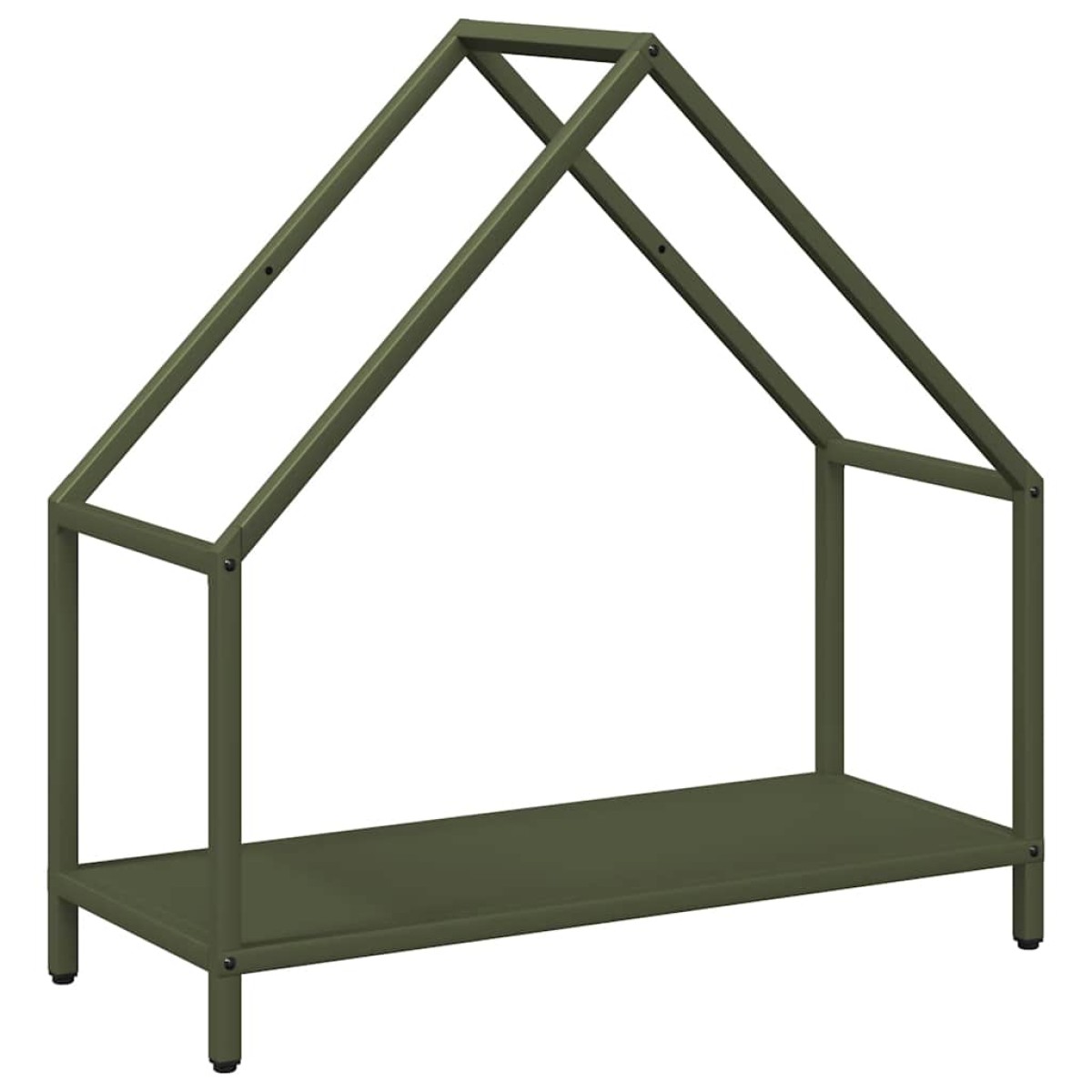 vidaXL Ράφι για καυσόξυλα Ελαιοπράσινο 60x25x60cm Ατσάλι ψυχρής έλασης