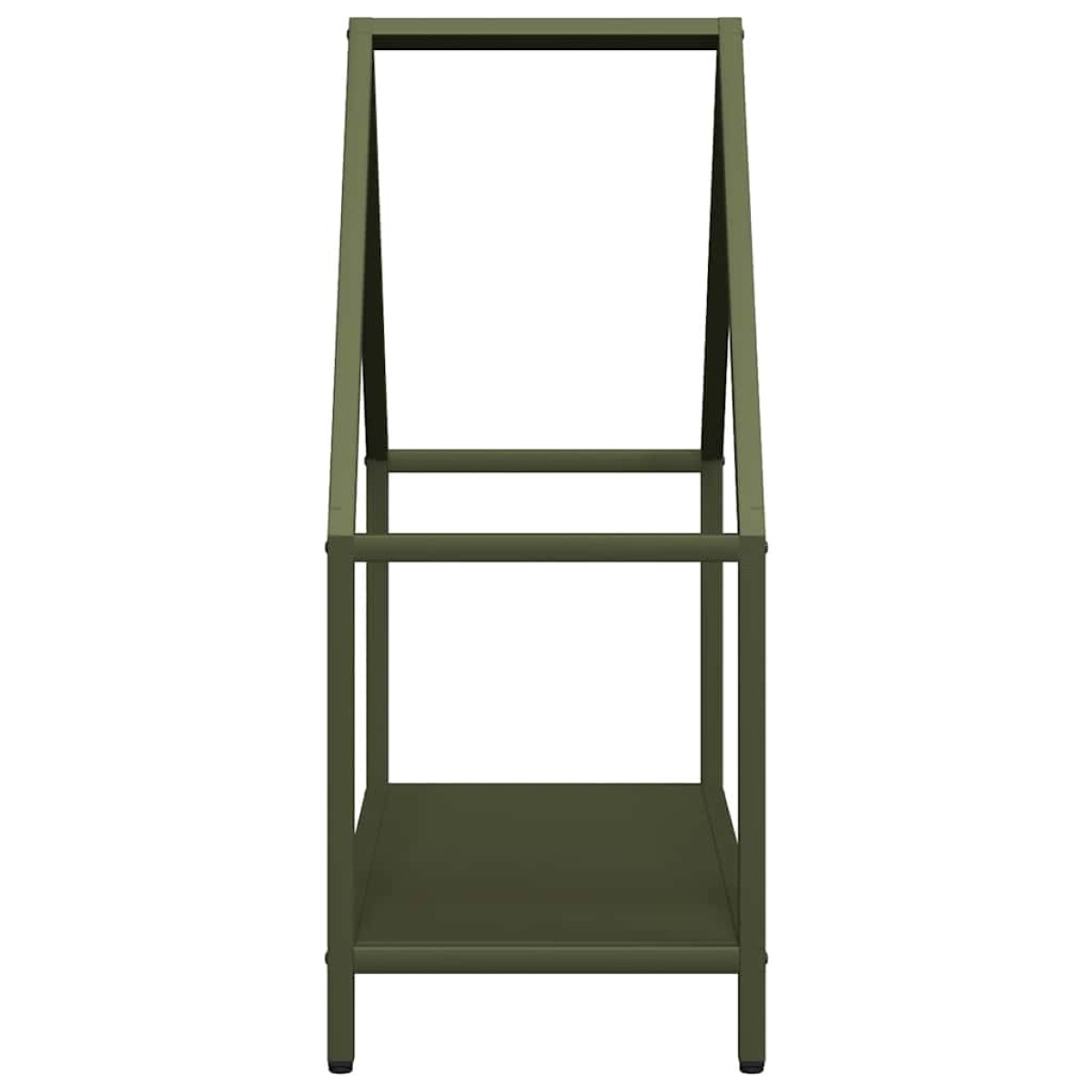 vidaXL Ράφι για καυσόξυλα Ελαιοπράσινο 60x25x60cm Ατσάλι ψυχρής έλασης
