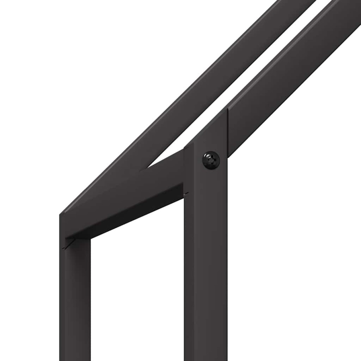 vidaXL Ράφι για καυσόξυλα Μαύρο 60x25x90 εκ. Ατσάλι ψυχρής έλασης