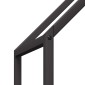 vidaXL Ράφι για καυσόξυλα Μαύρο 60x25x90 εκ. Ατσάλι ψυχρής έλασης