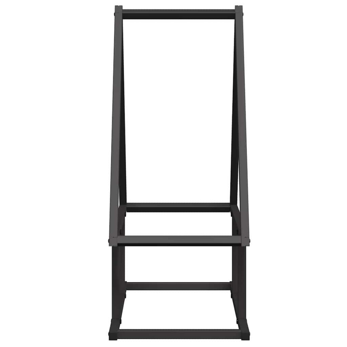 vidaXL Ράφι για καυσόξυλα Μαύρο 50x25x60 εκ. Ατσάλι ψυχρής έλασης