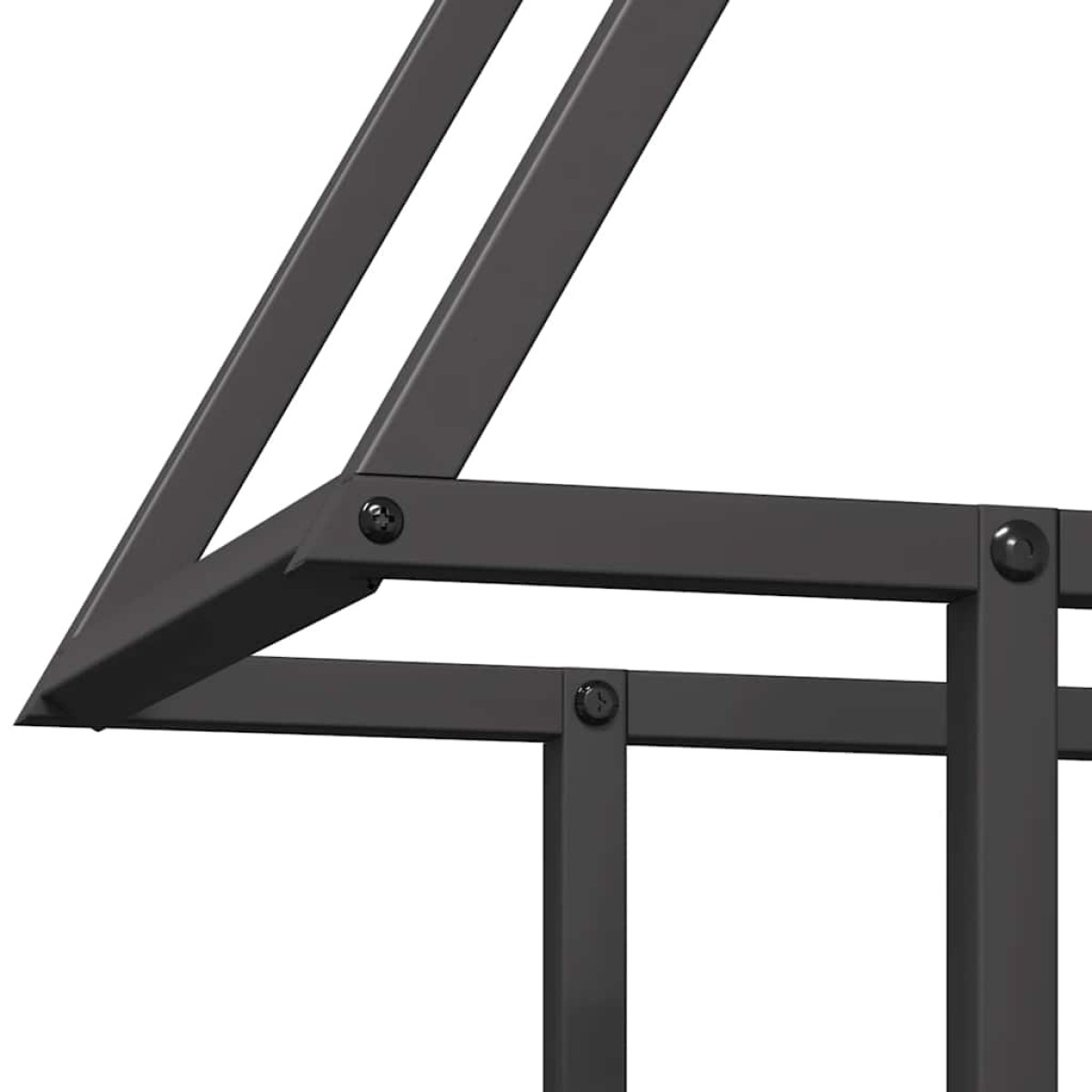 vidaXL Ράφι για καυσόξυλα Μαύρο 50x25x60 εκ. Ατσάλι ψυχρής έλασης