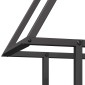 vidaXL Ράφι για καυσόξυλα Μαύρο 50x25x60 εκ. Ατσάλι ψυχρής έλασης