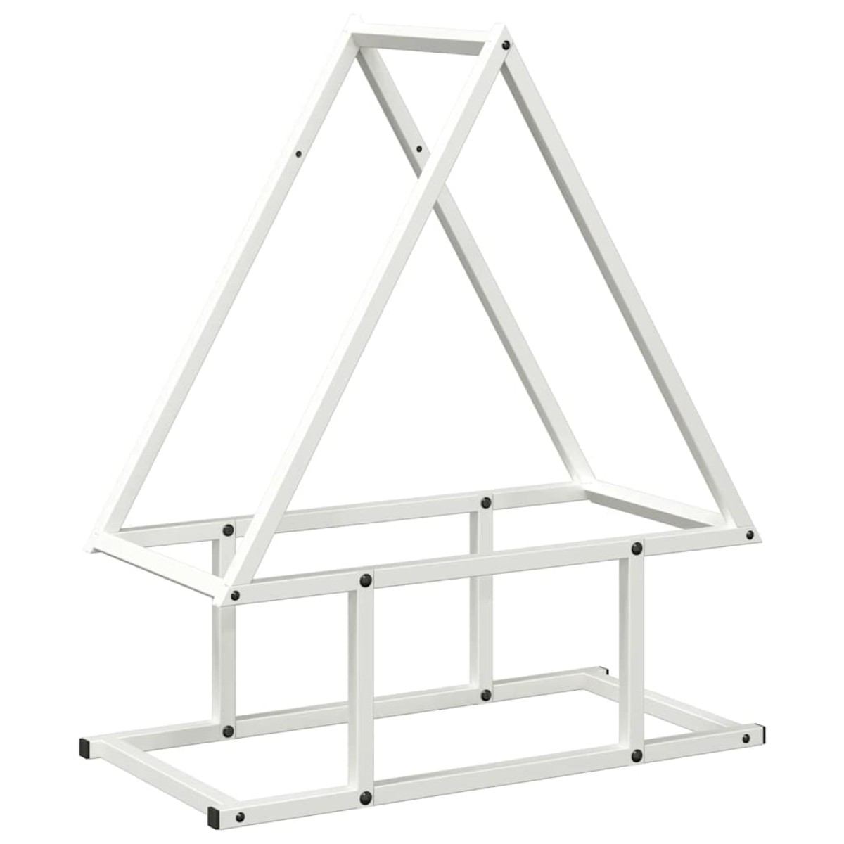 vidaXL Ράφι για καυσόξυλα Λευκό 50x25x60 εκ. Ατσάλι ψυχρής έλασης