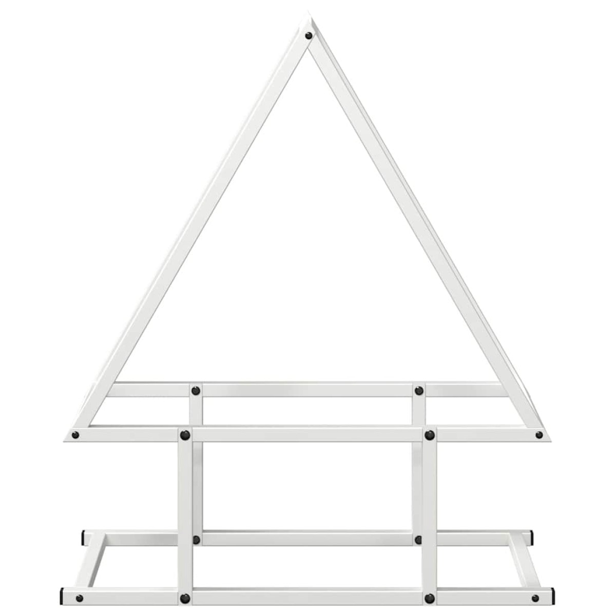 vidaXL Ράφι για καυσόξυλα Λευκό 50x25x60 εκ. Ατσάλι ψυχρής έλασης