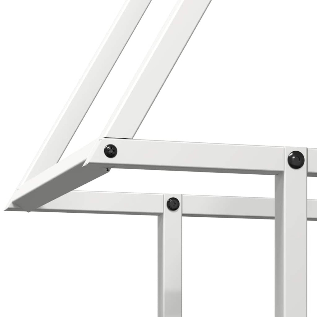 vidaXL Ράφι για καυσόξυλα Λευκό 50x25x60 εκ. Ατσάλι ψυχρής έλασης